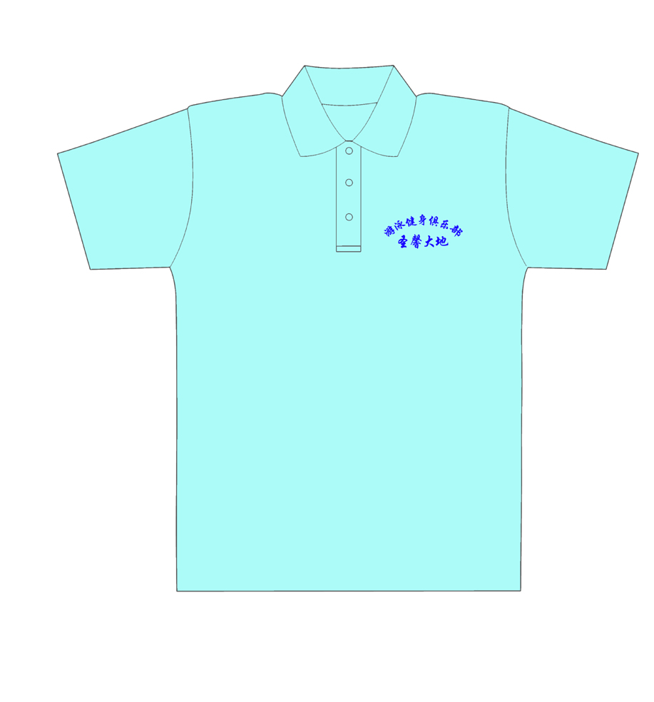 圣馨大地游泳健身俱乐部的t-shirt已经做好了