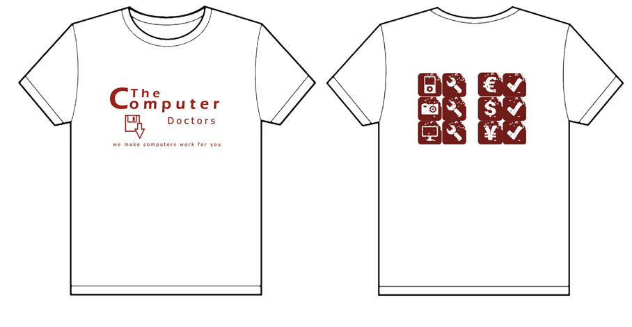 The computer doctors 的t-shirt已经做好了