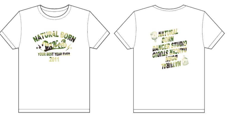 natural born dancer的恤衫已经制作完毕